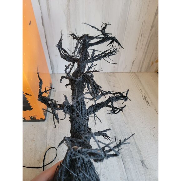 Hallmark light Halloween tree 17" fiber optic glow village home decor figure - Picture 6 of 7